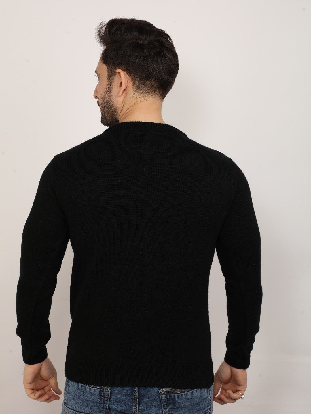 Black Jacquard Sweater