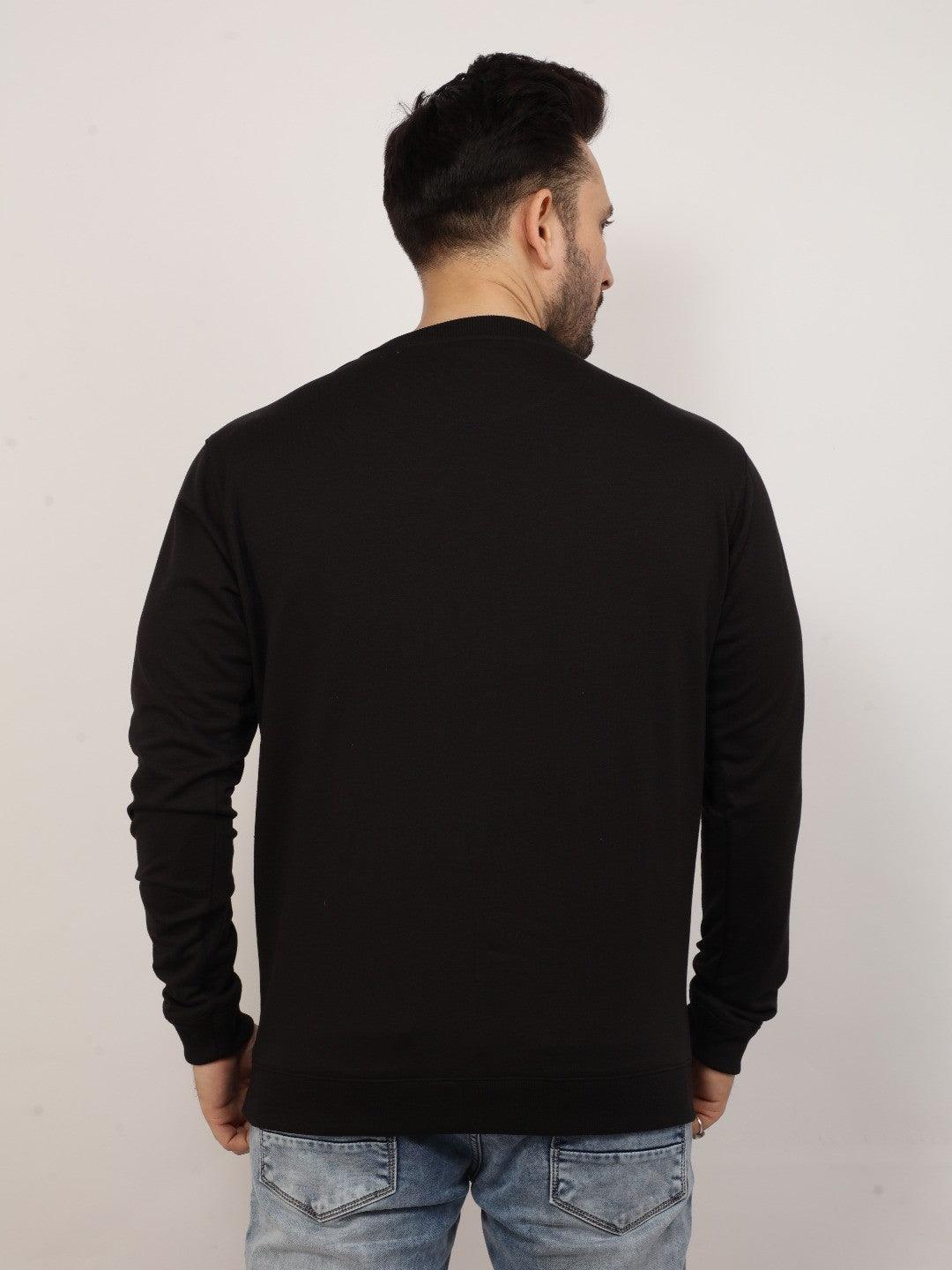 Black Printed Sweatshirt