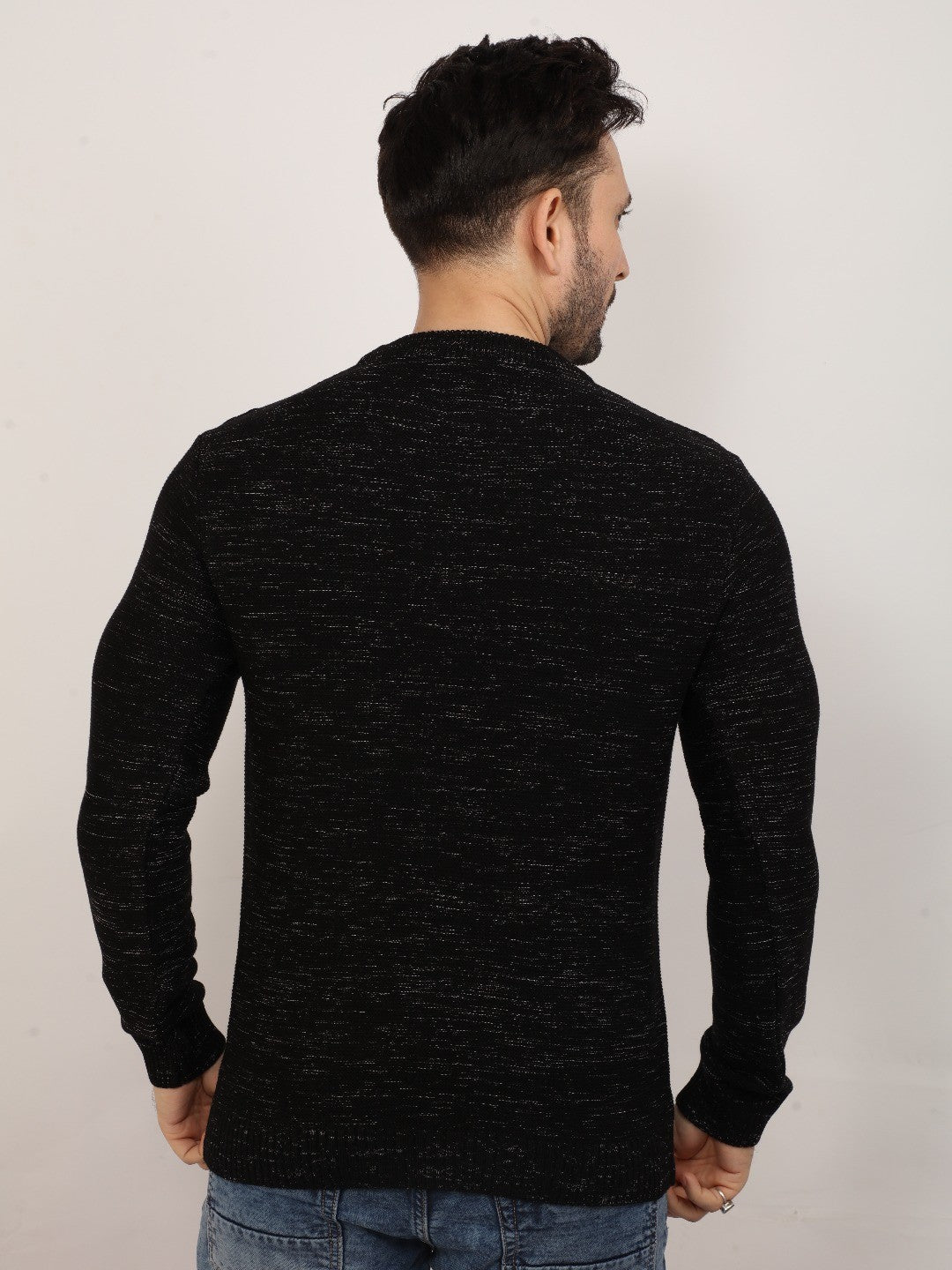 Black Jacquard Sweater