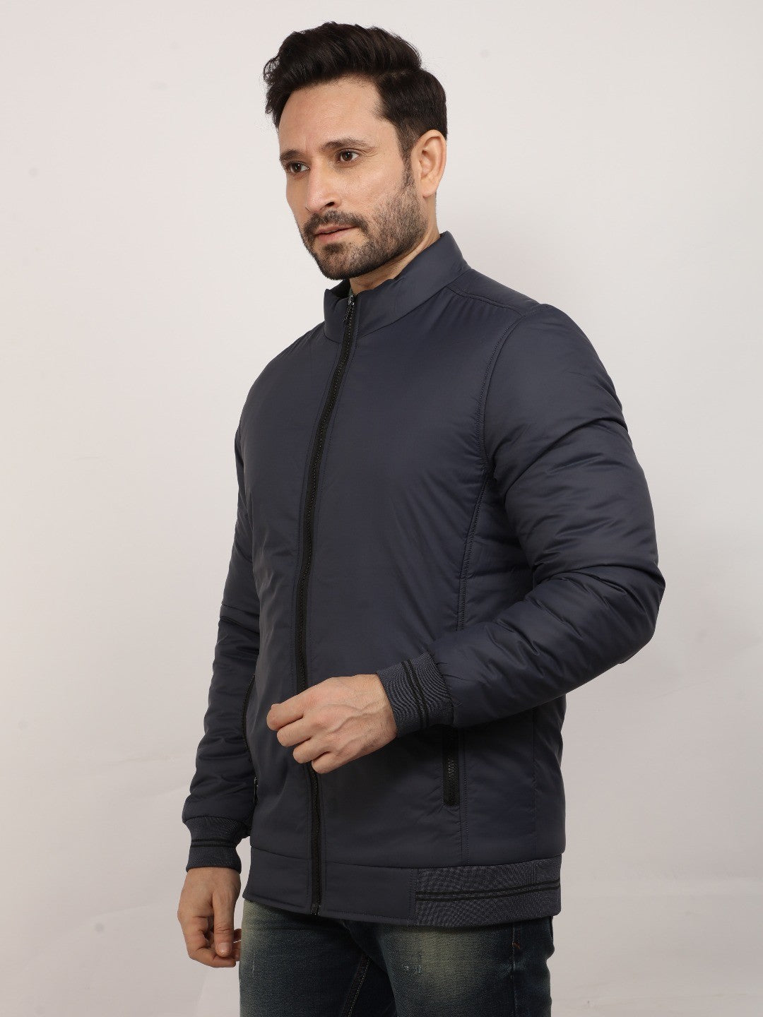 Graphite Solid Full Zip Jacket