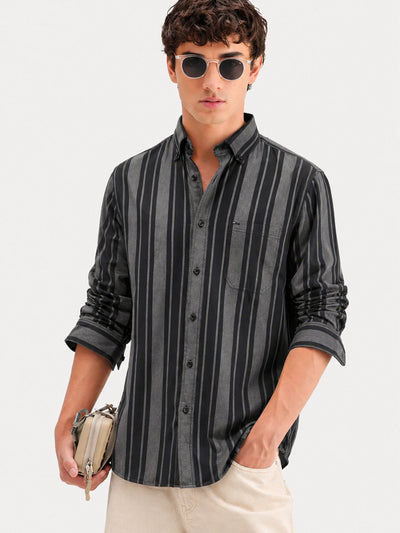 Black Striped Shirt
