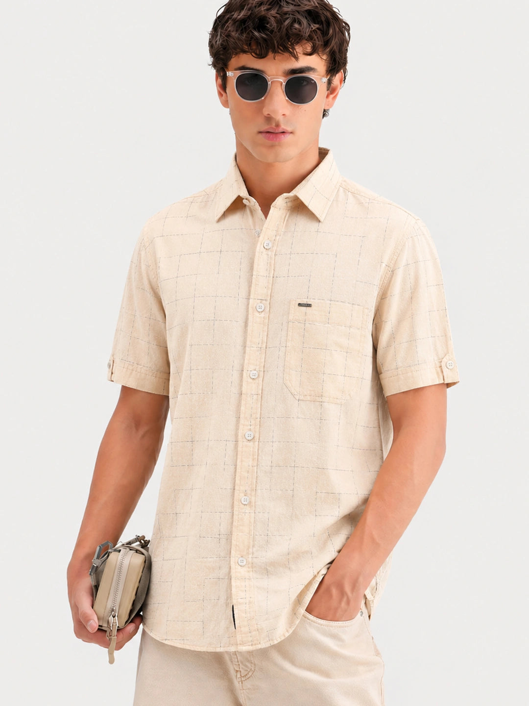 Mustard Checkered Shirt