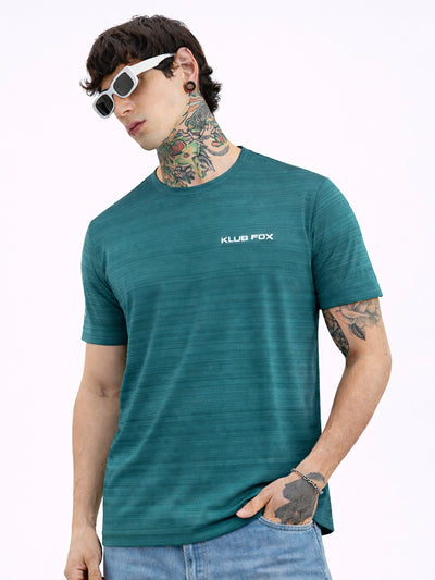 Stripe Code Teal Blue T-Shirt