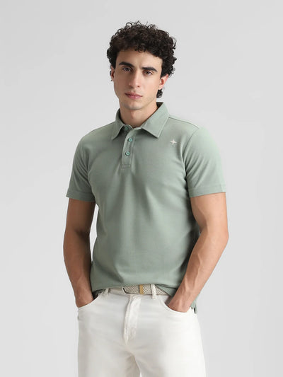 Green Solid T-Shirt