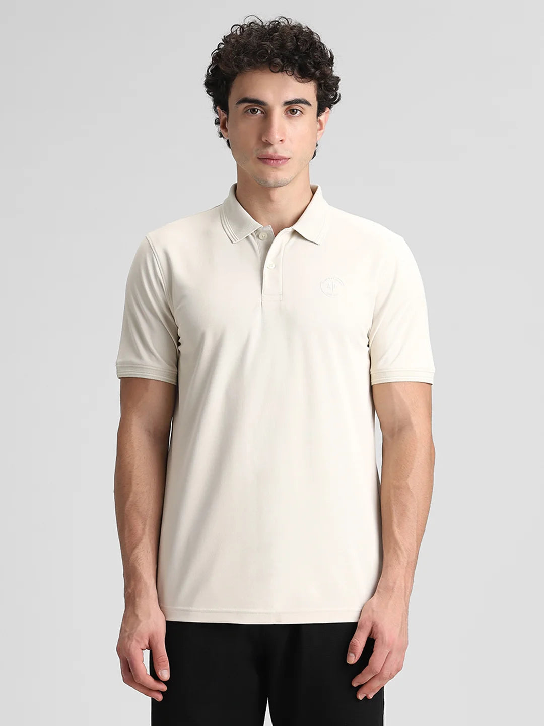 Cream Solid T-Shirt
