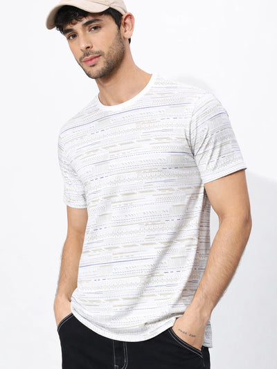 White Printed Premium T-Shirt