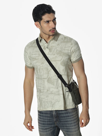 Pista Printed Polo Regular Fit T-Shirt