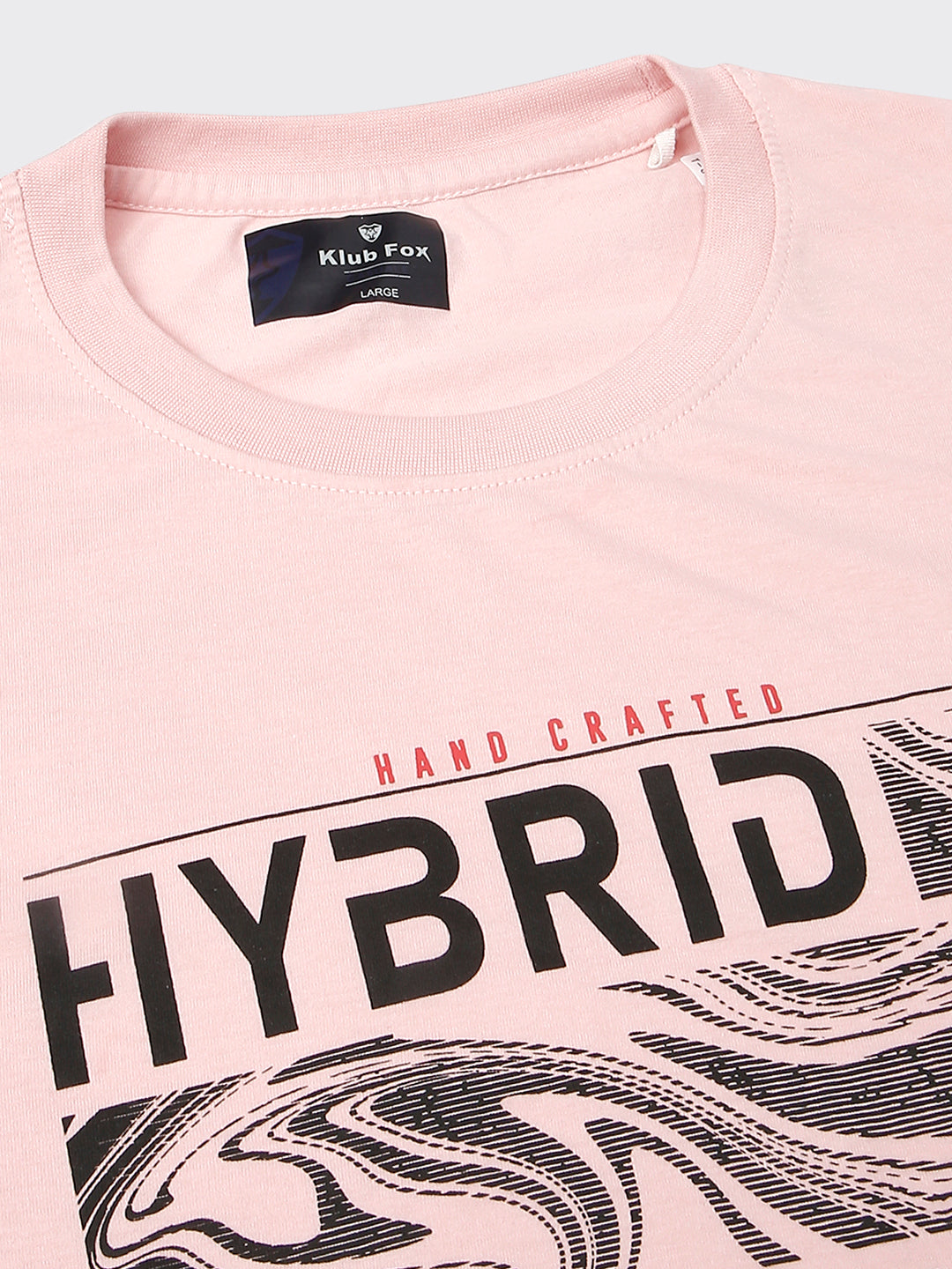 Pink Printed Regular Fit Half Sleeve T-Shirt