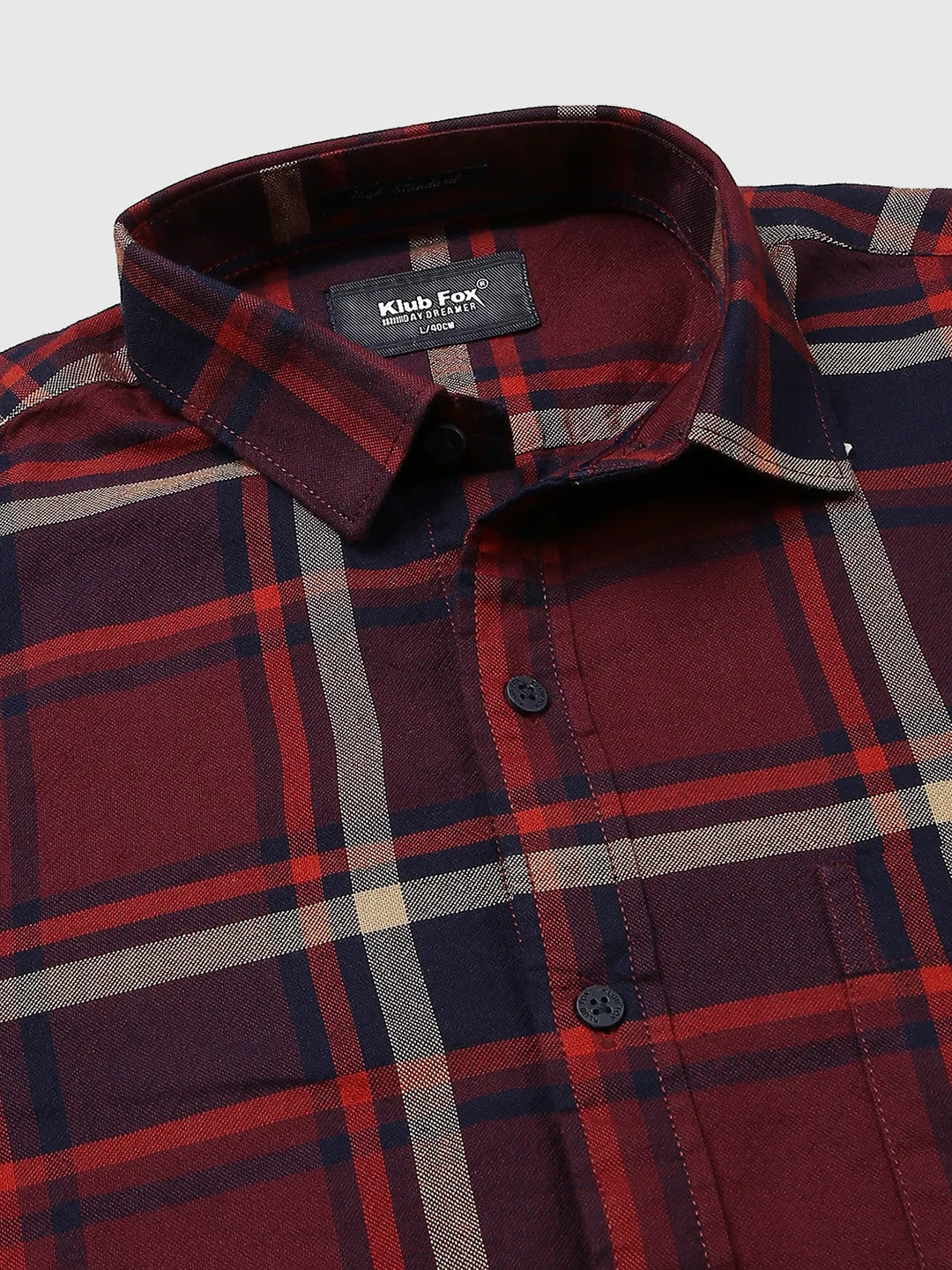 Maroon Checkered Shirt