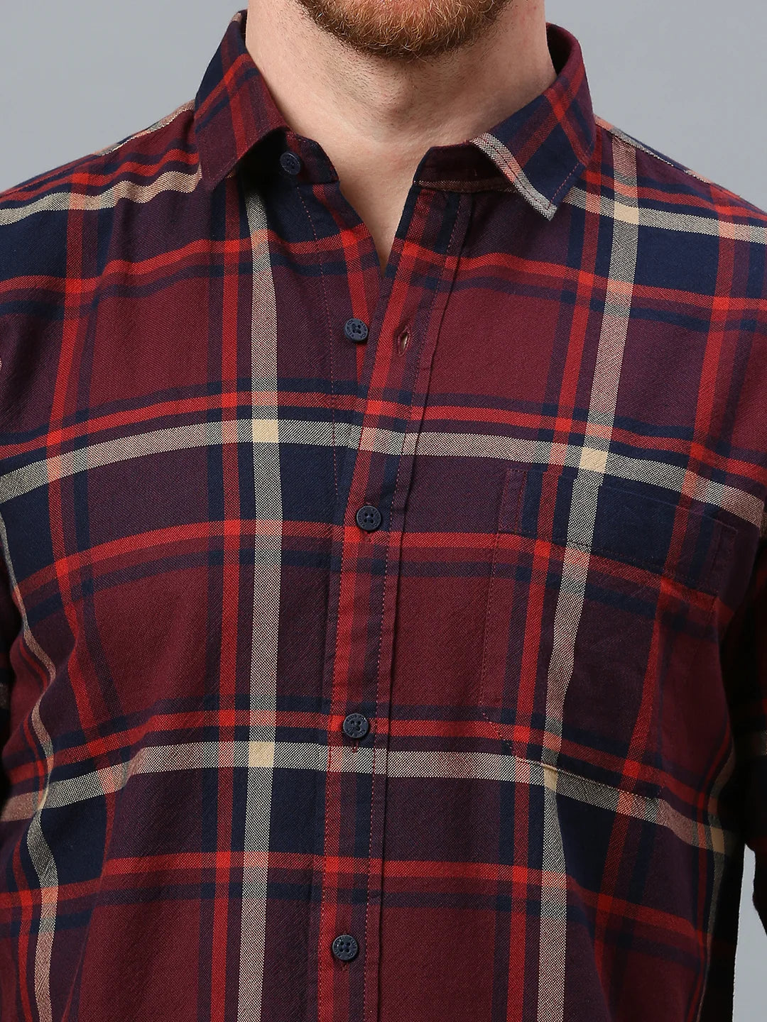 Maroon Checkered Shirt