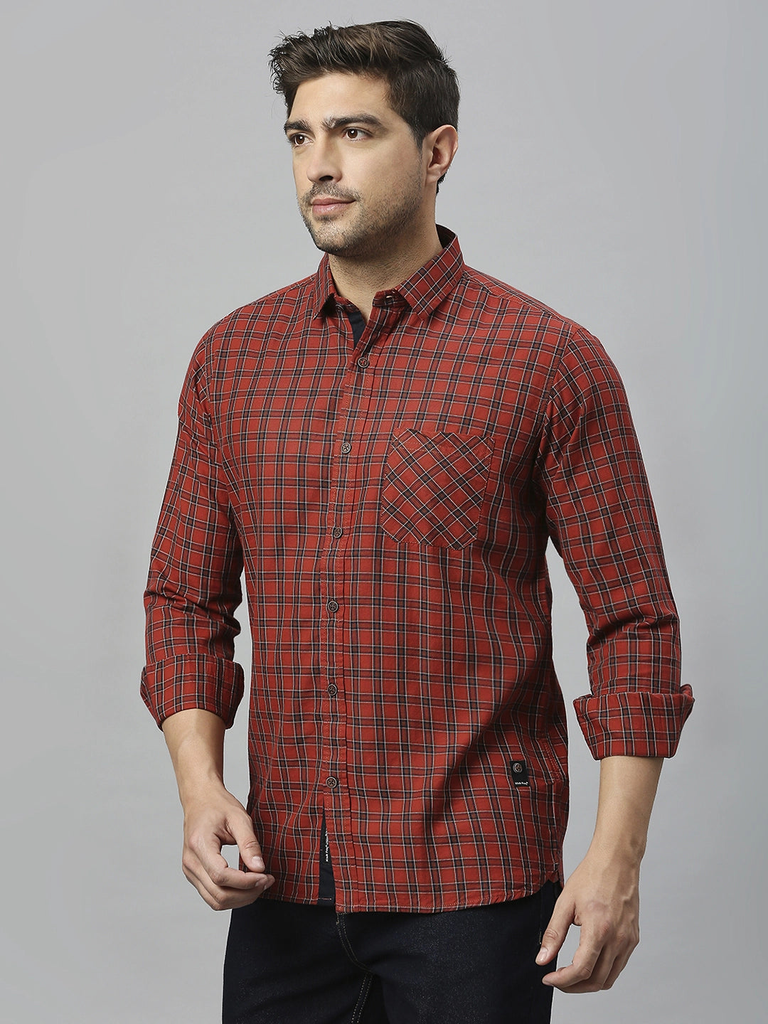 Maroon Checkered Shirt