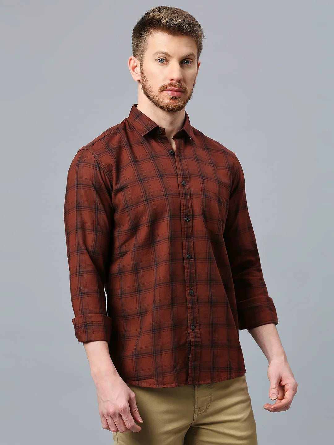 Maroon Checkered Shirt