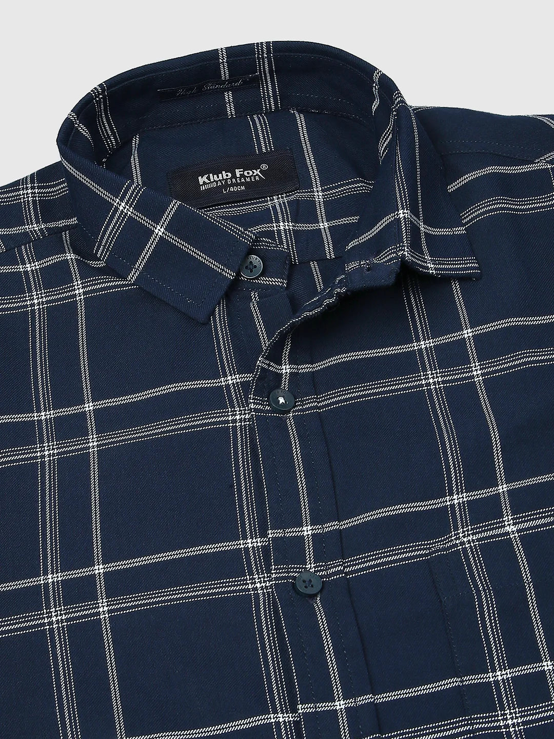 Navy Checkered Shirt