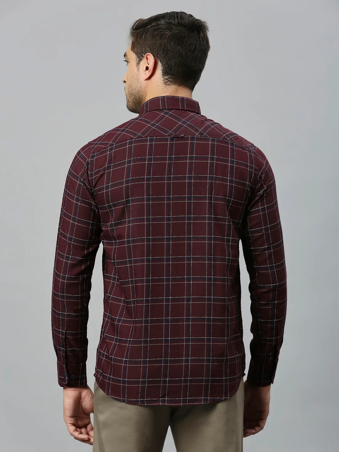 Maroon Checkered Shirt