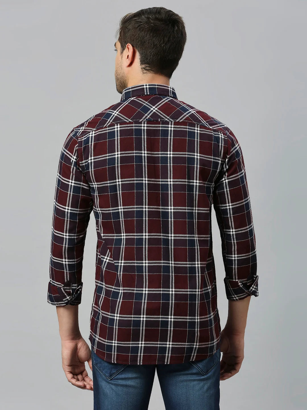 Maroon Checkered Shirt