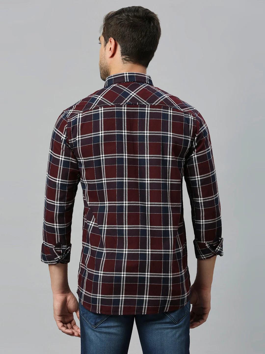 Maroon Checkered Shirt