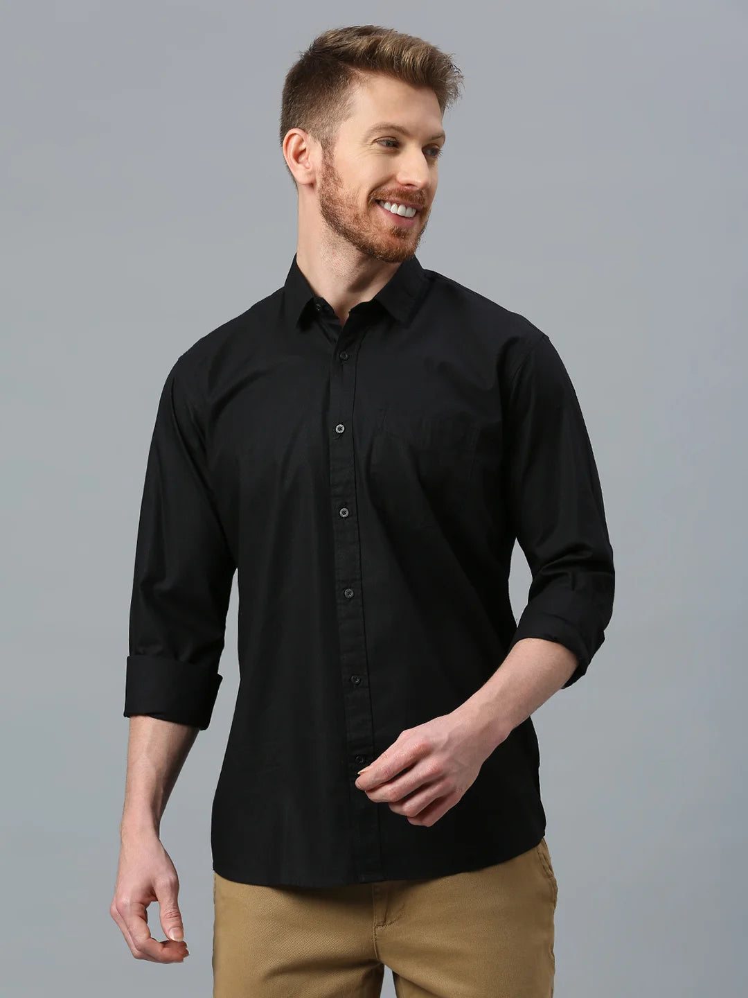 Black Plain Shirt