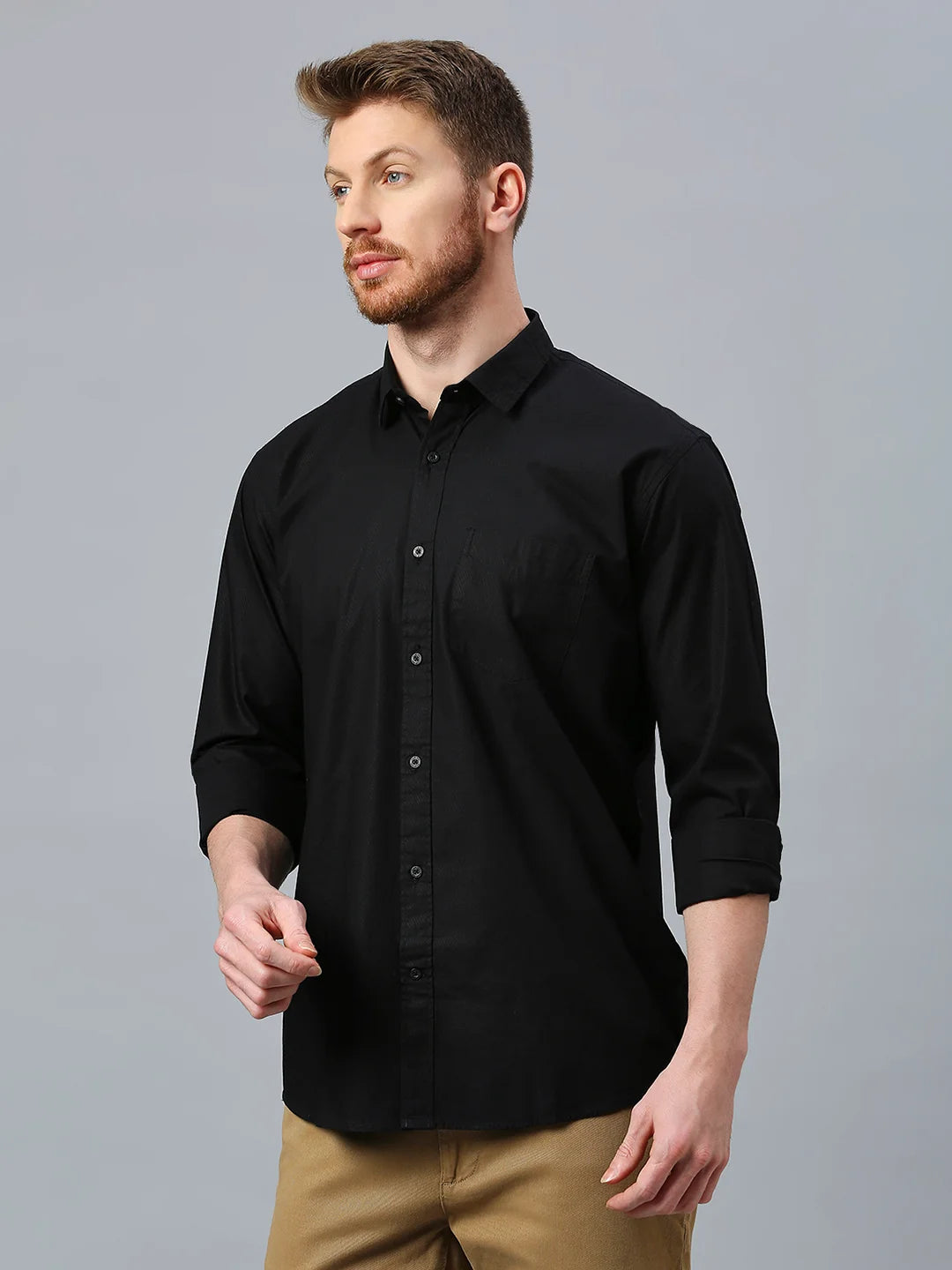 Black Plain Shirt