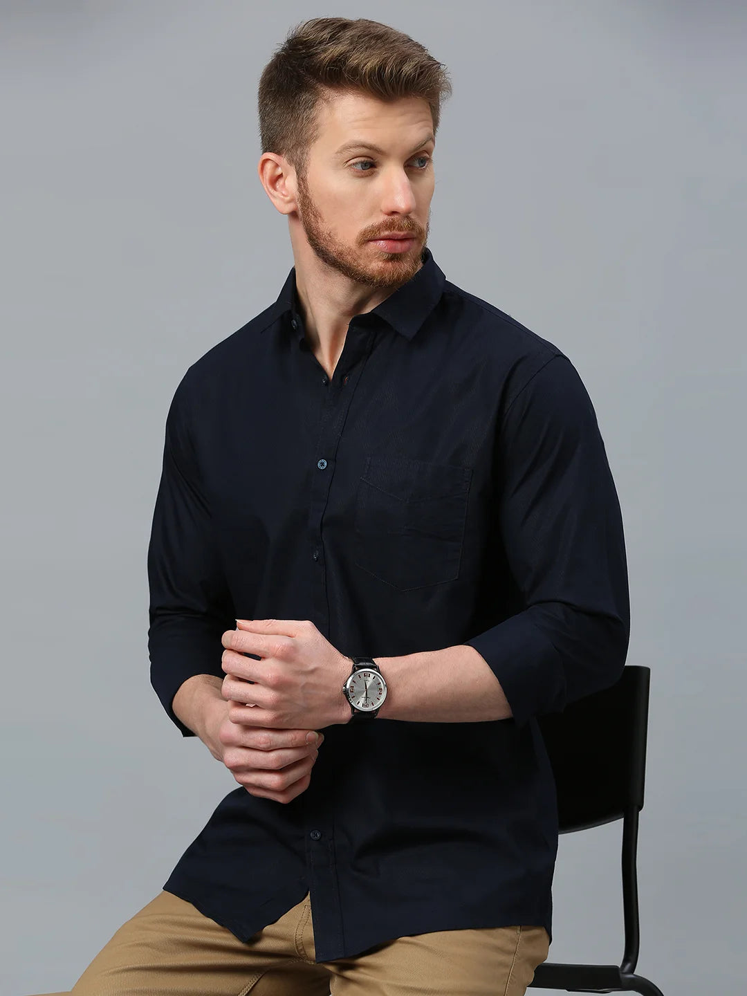 Navy Plain Shirt