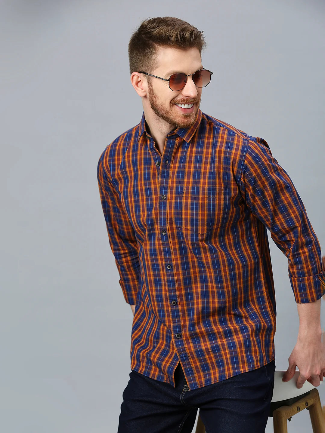 Maroon Checkered Shirt