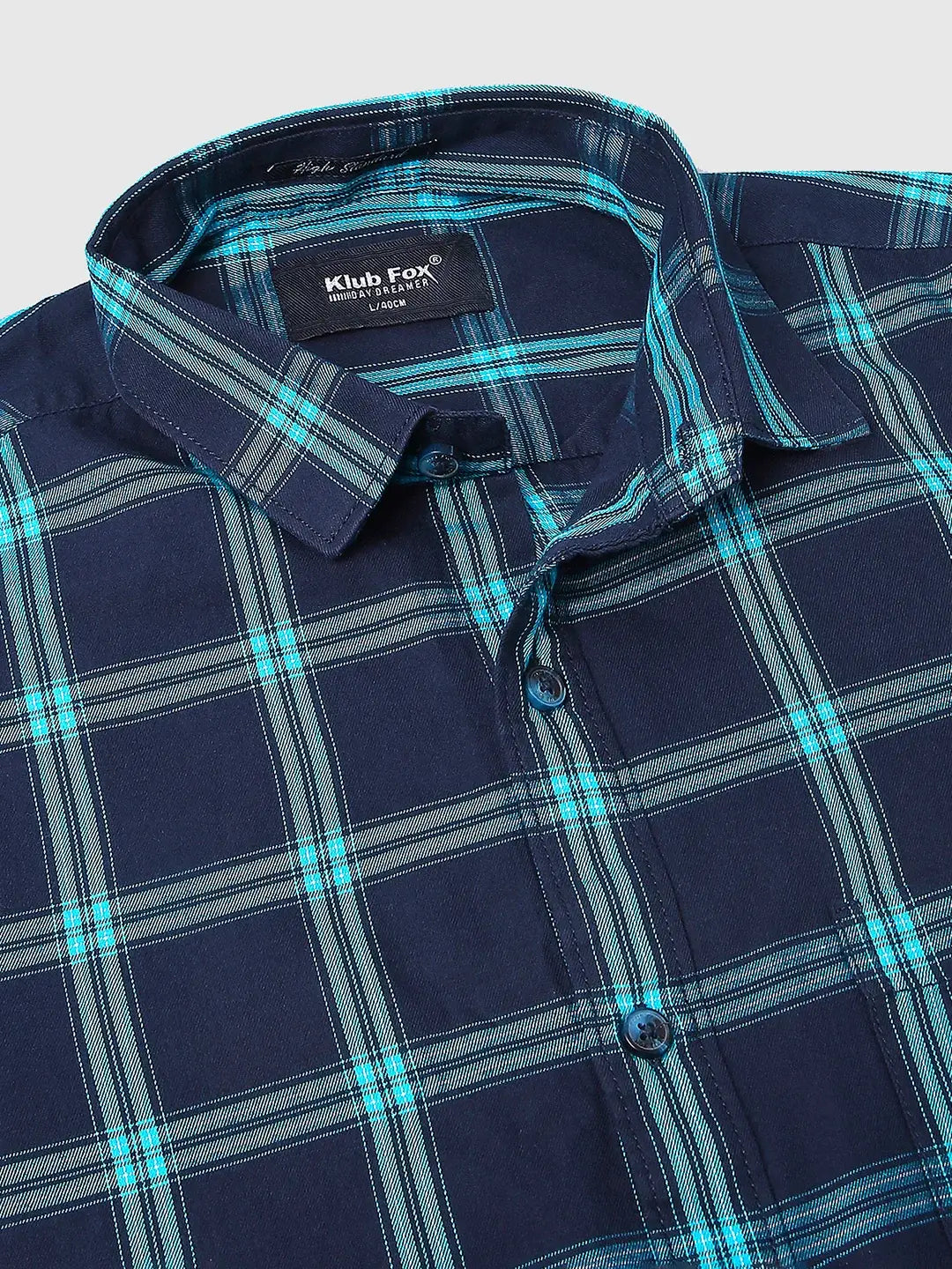 Navy Checkered Shirt