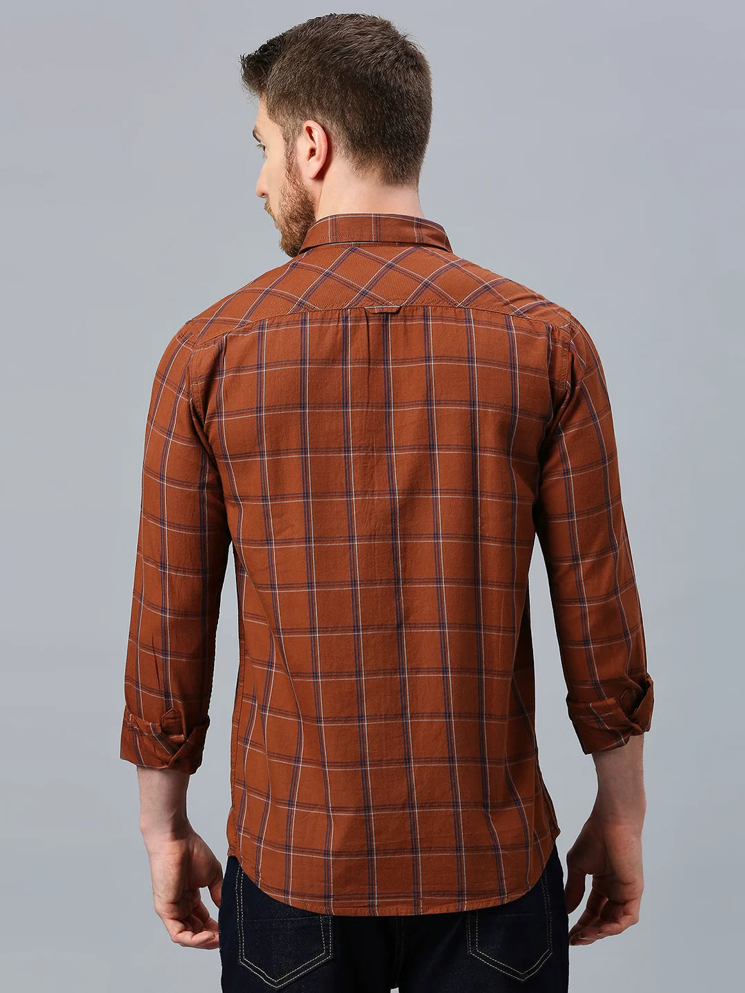 Brown Checkered Shirt