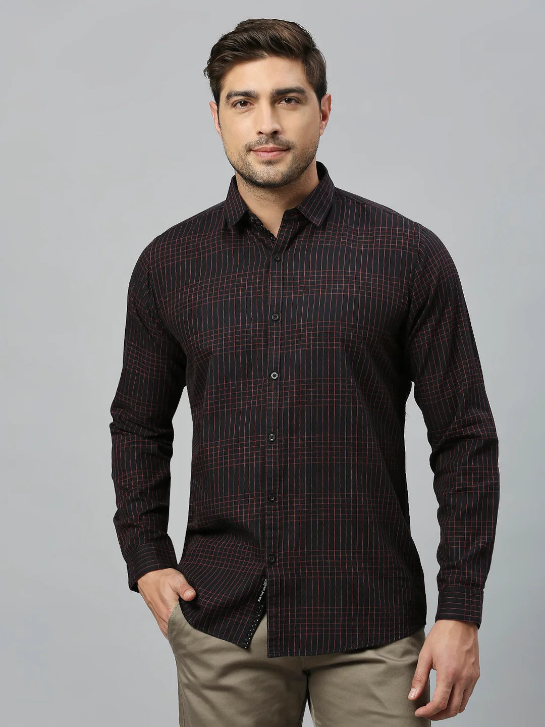 Black Checkered Shirt