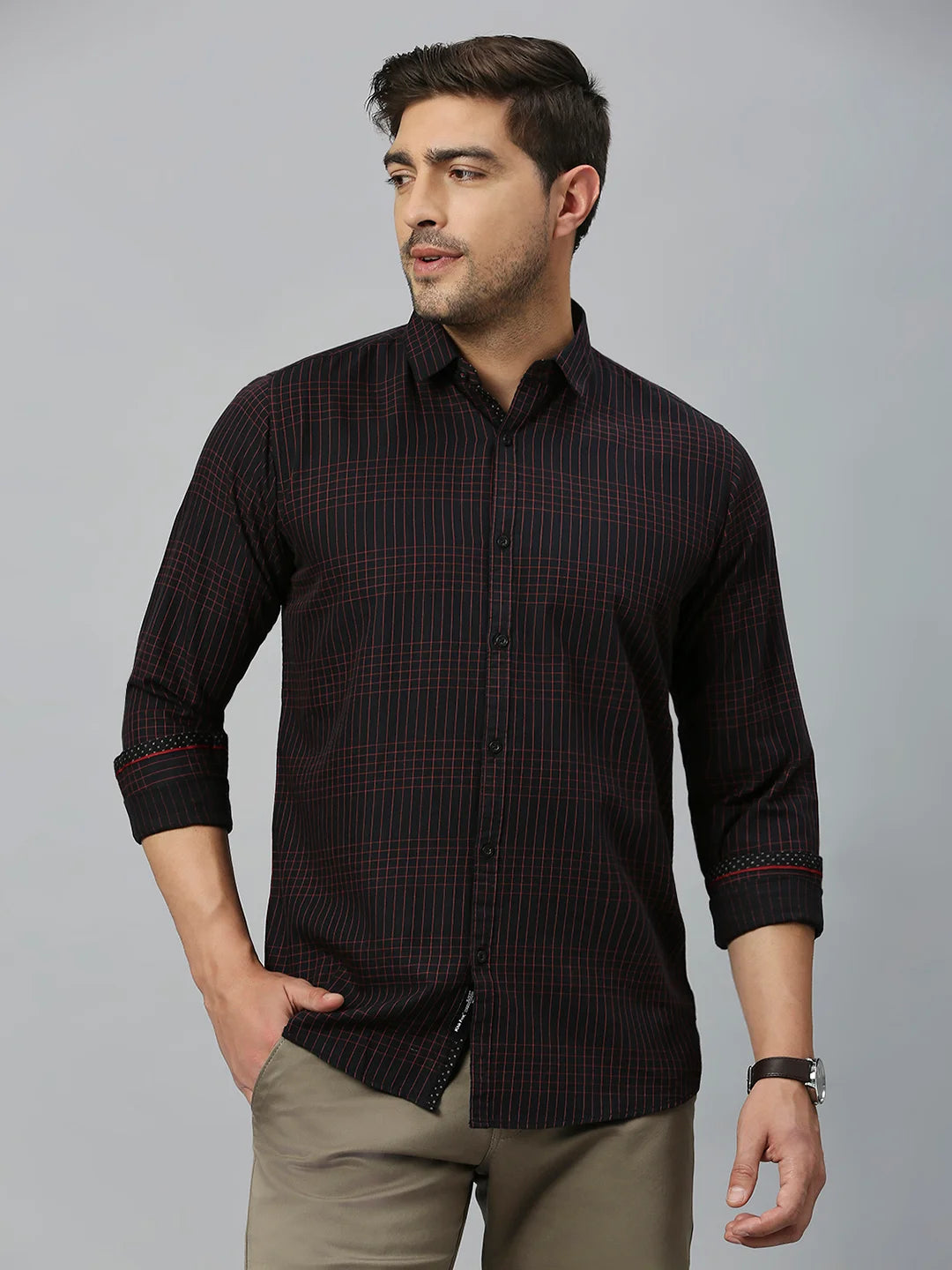 Black Checkered Shirt