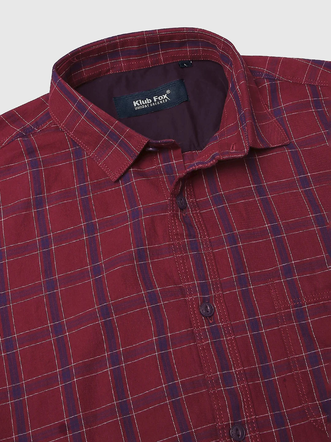 Maroon Checkered Shirt