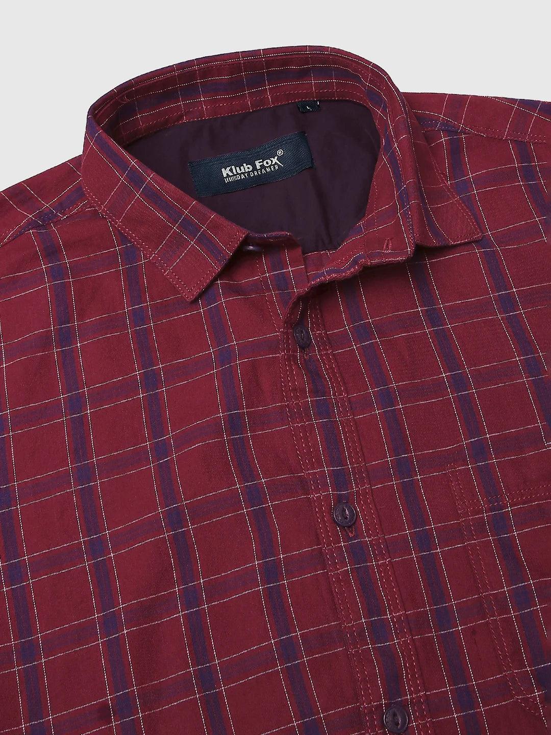 Maroon Checkered Shirt