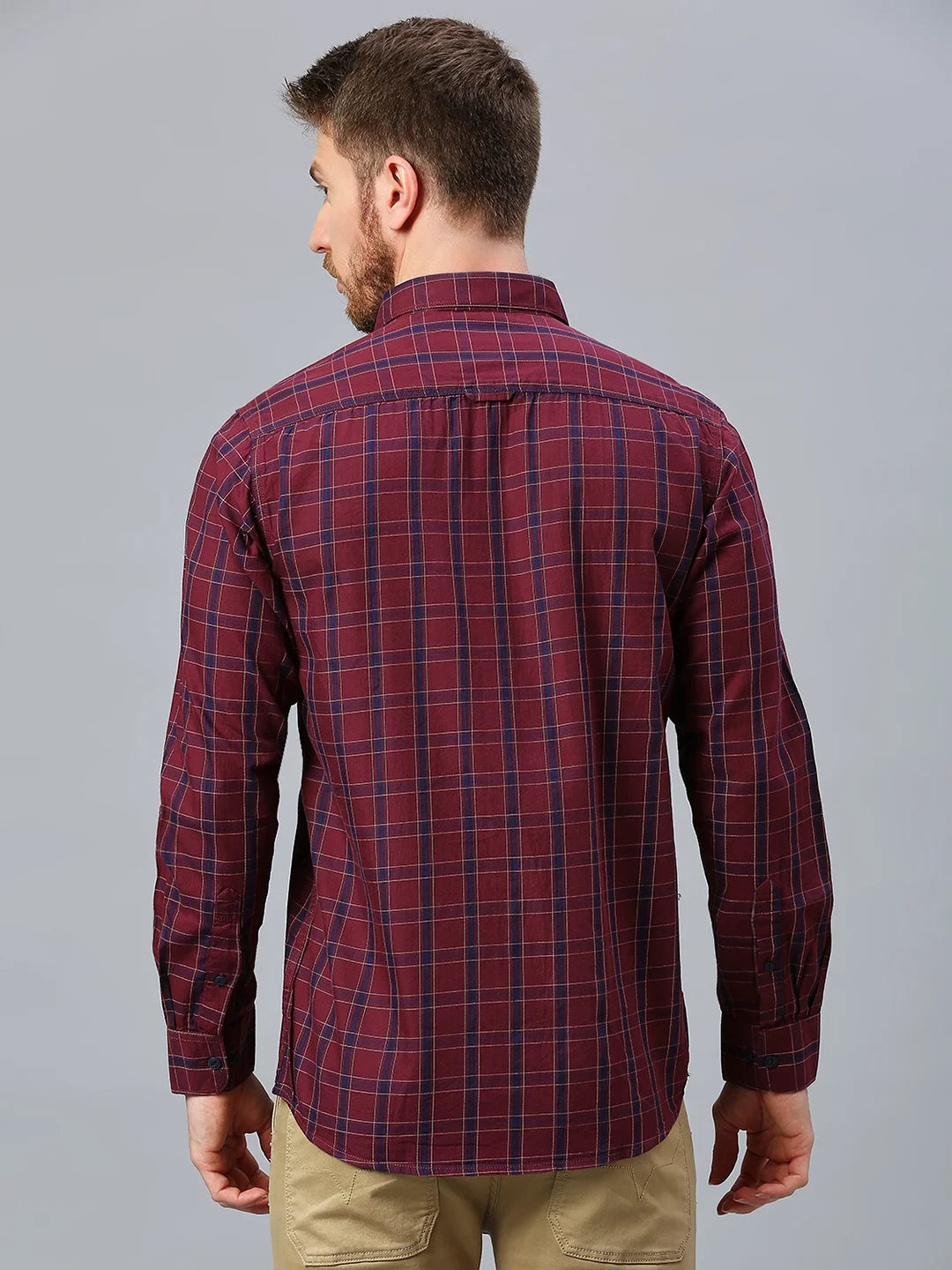 Maroon Checkered Shirt