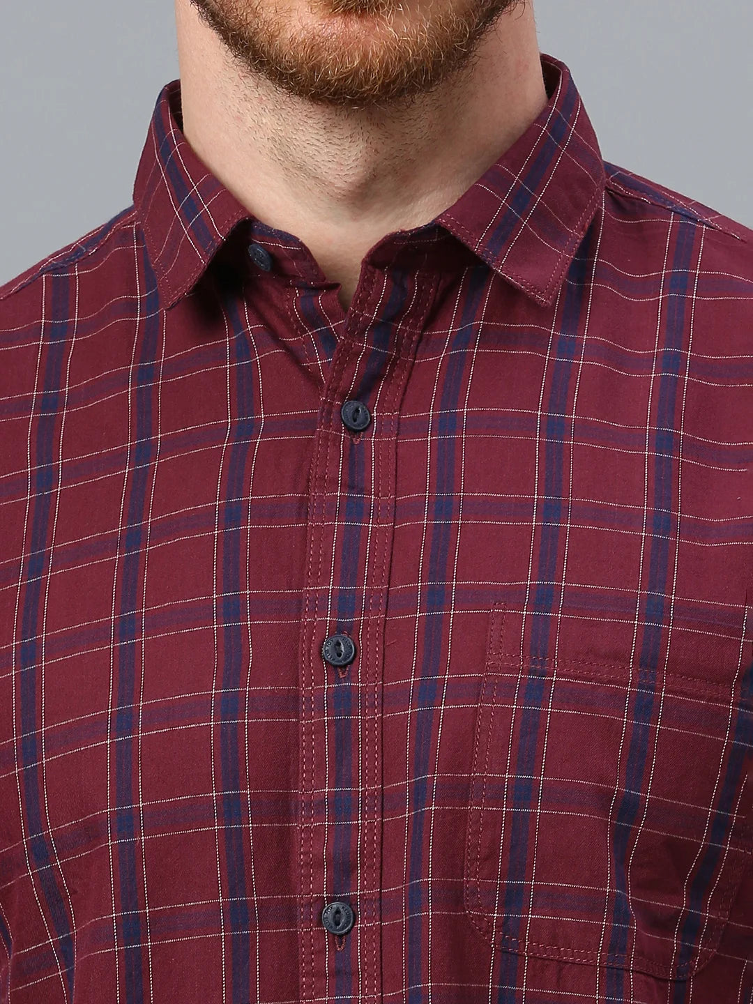 Maroon Checkered Shirt