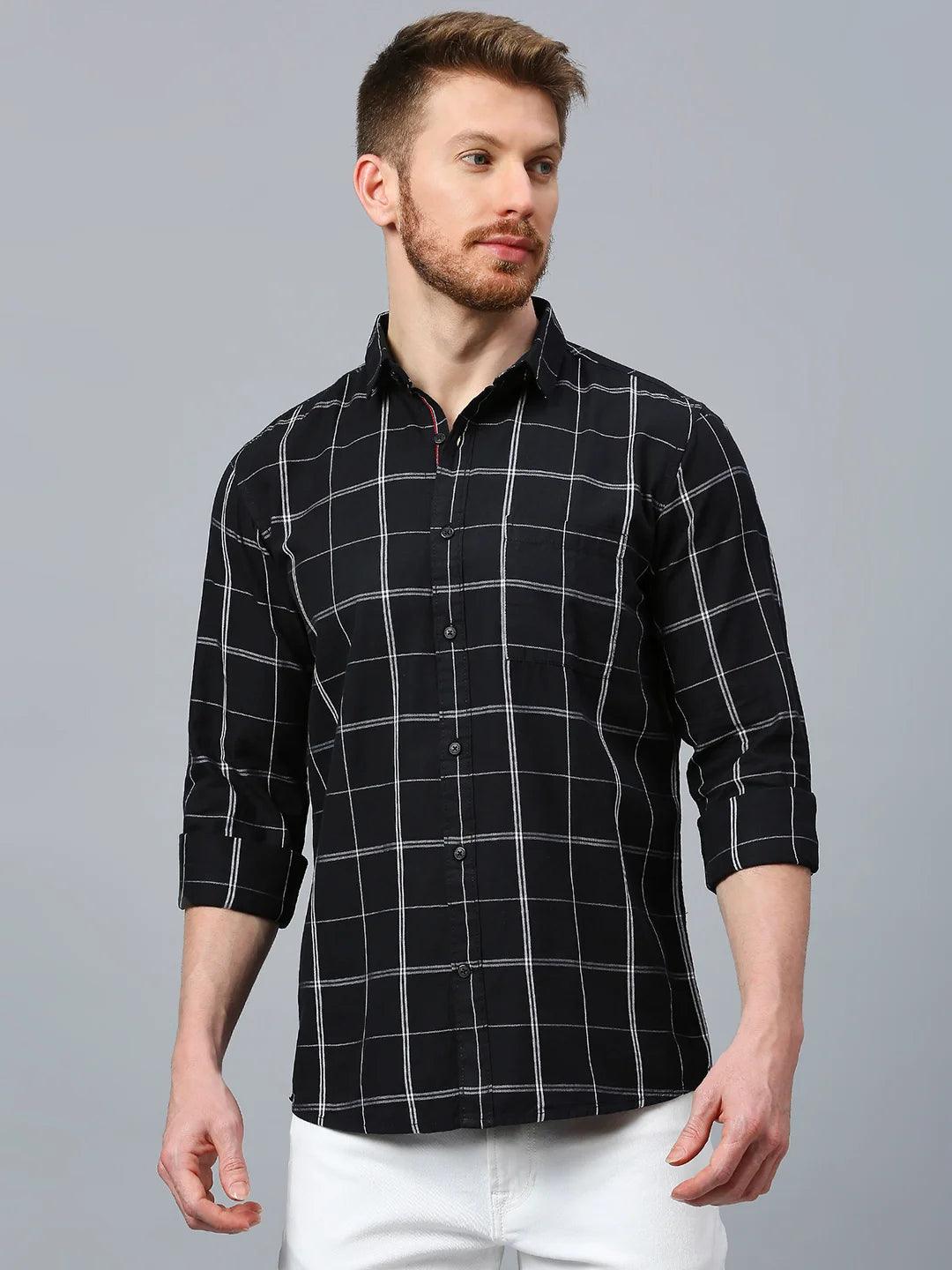 Black Checkered Shirt