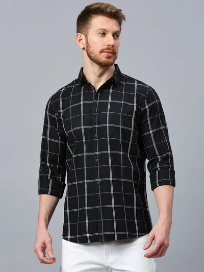 Black Checkered Shirt