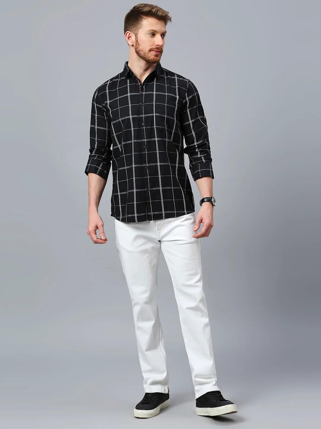Black Checkered Shirt
