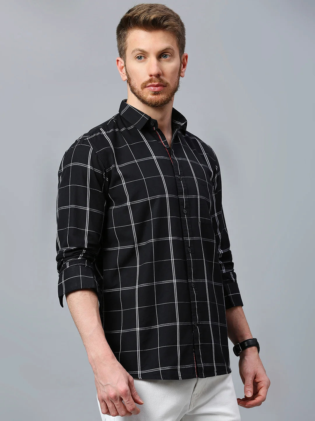 Black Checkered Shirt