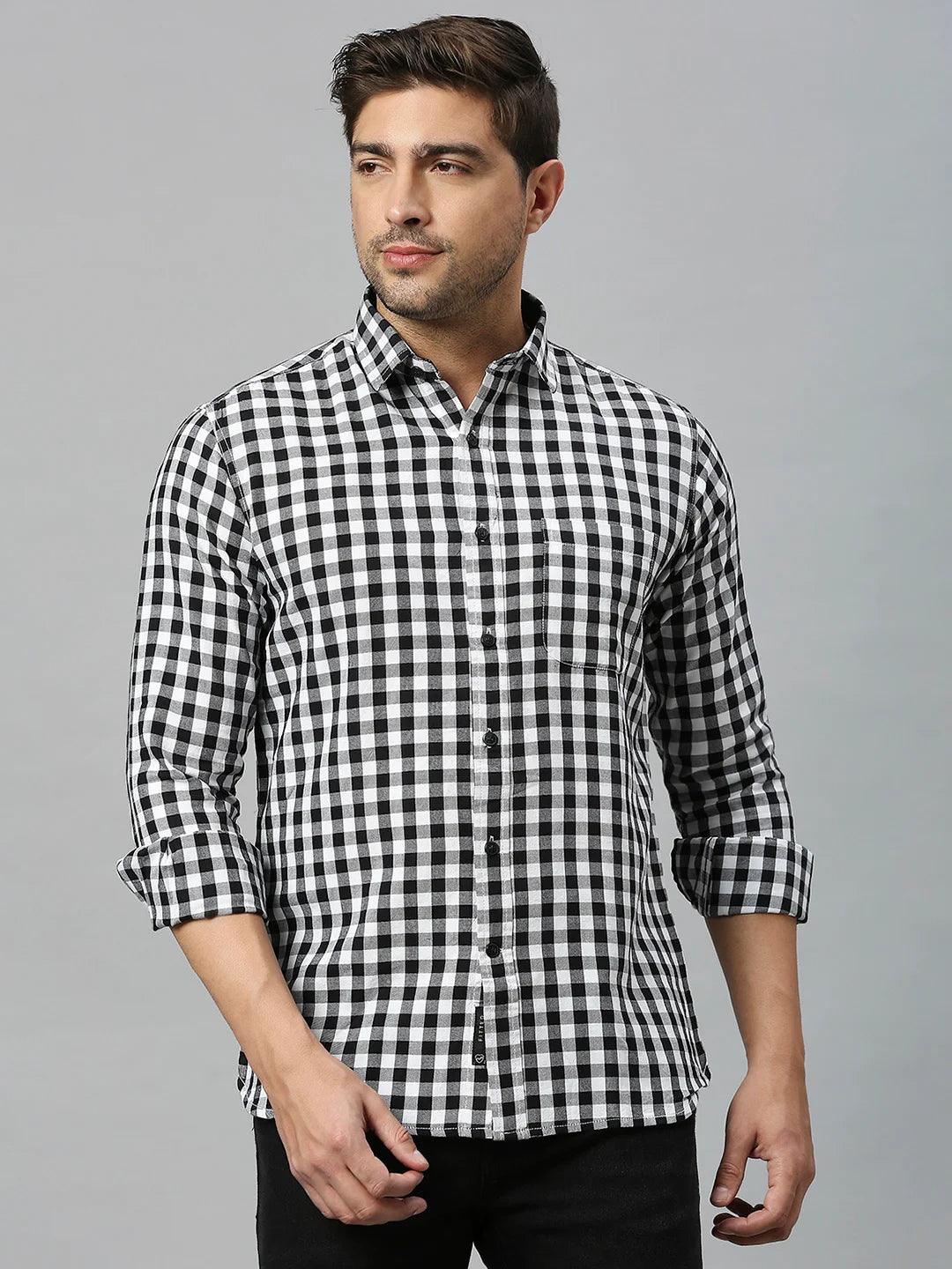 Grey Black Checkered Shirt