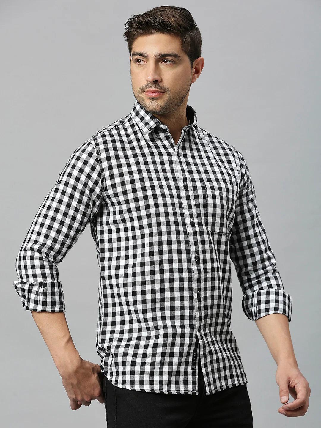 Grey Black Checkered Shirt