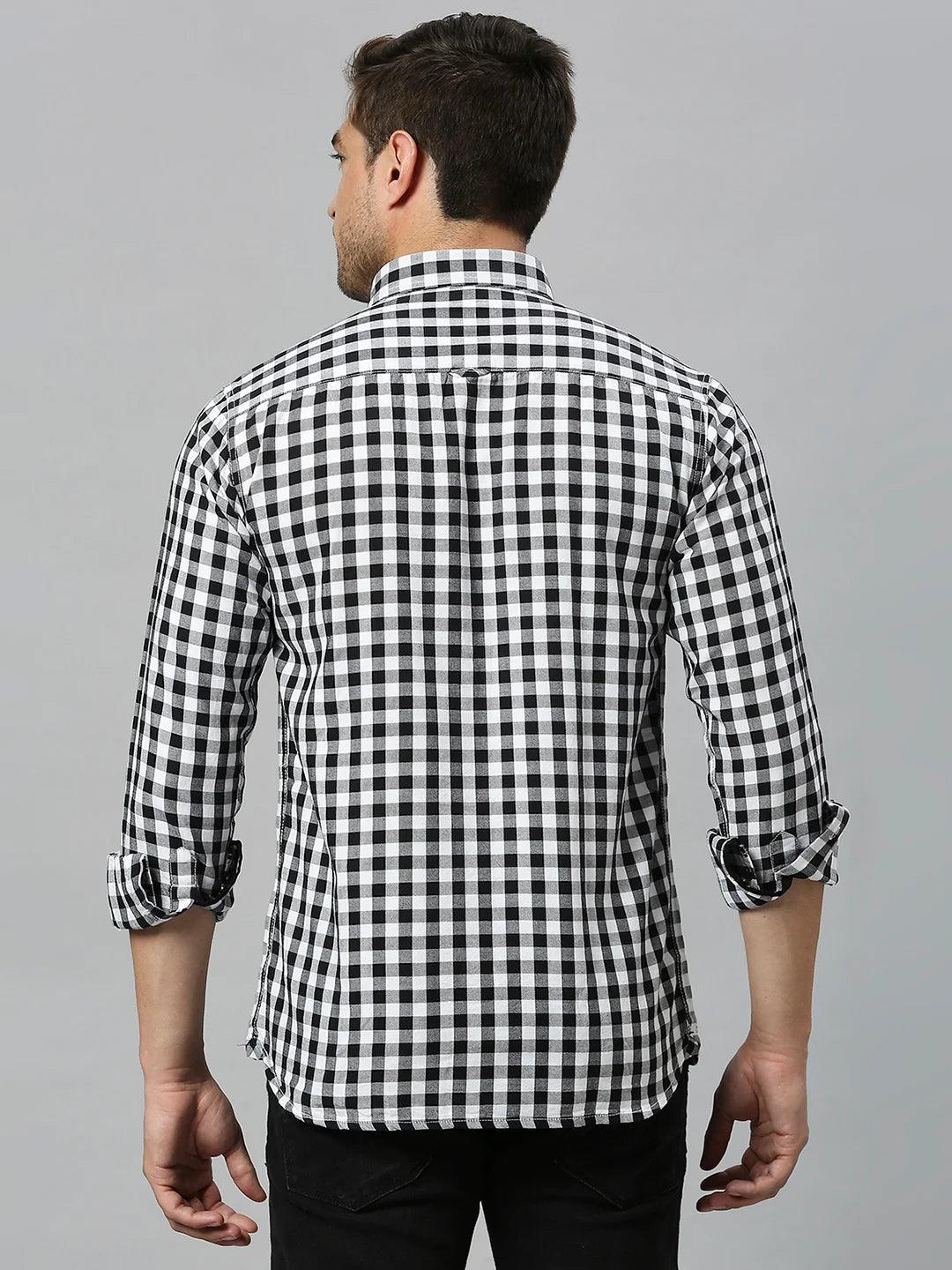 Grey Black Checkered Shirt