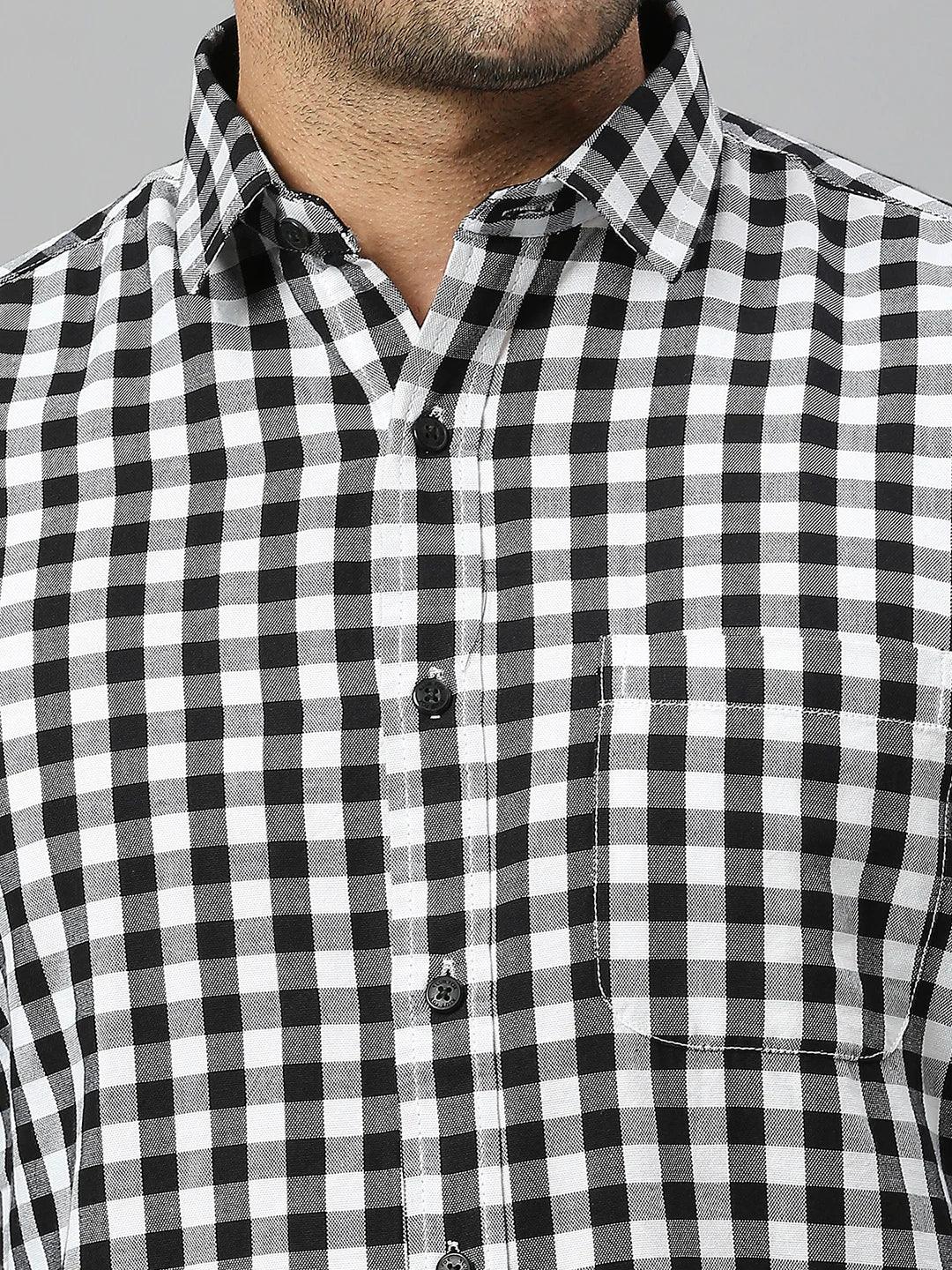 Grey Black Checkered Shirt