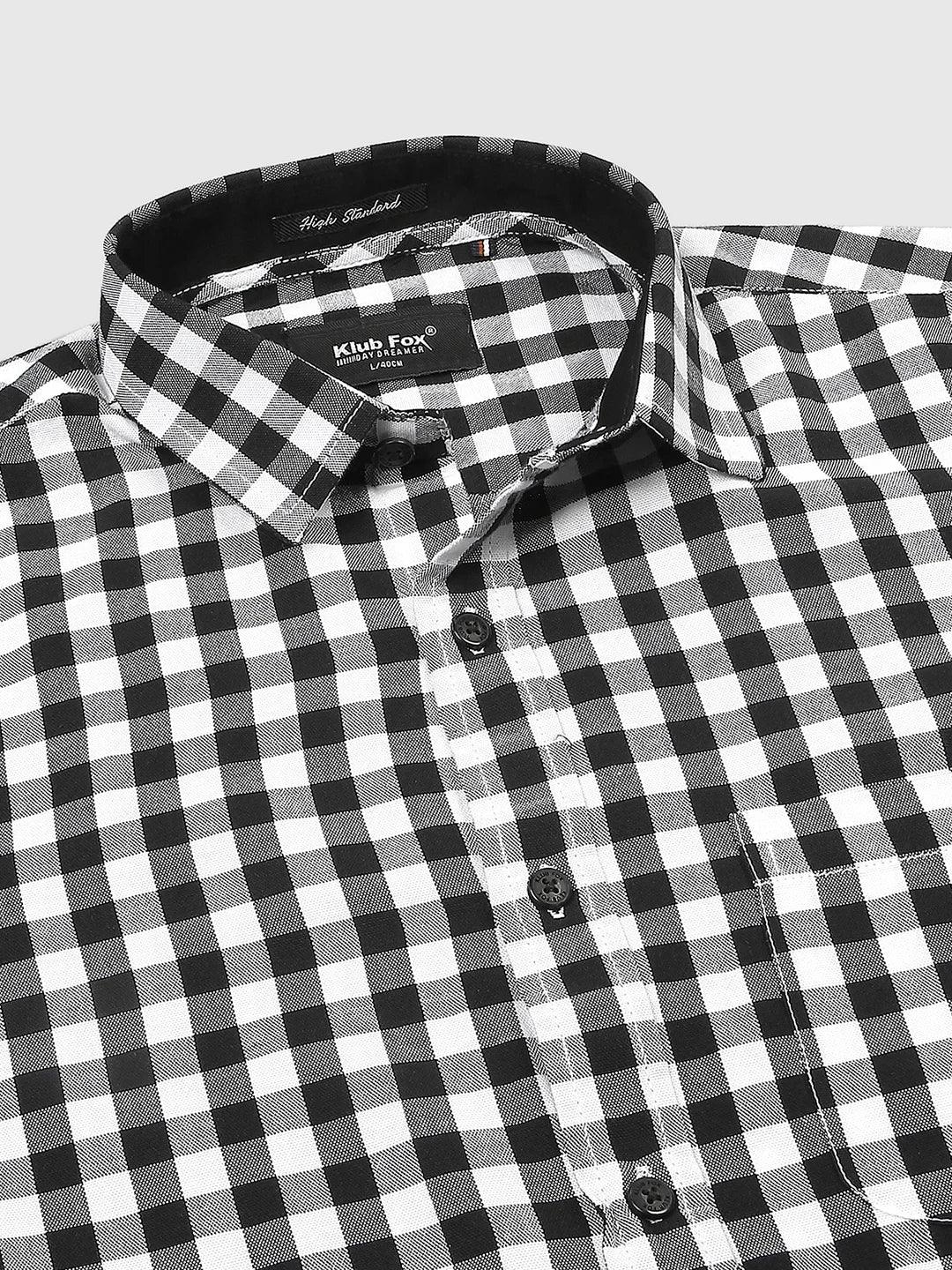 Grey Black Checkered Shirt