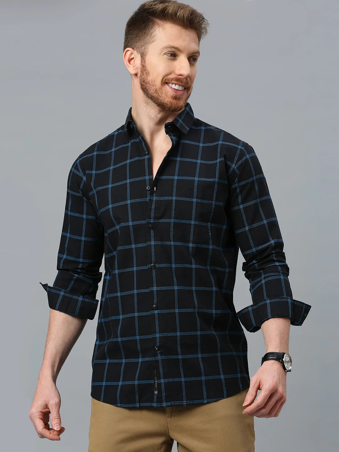 Black Checkered Shirt