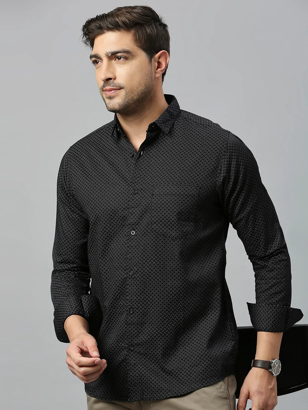 Black Printed Shirt