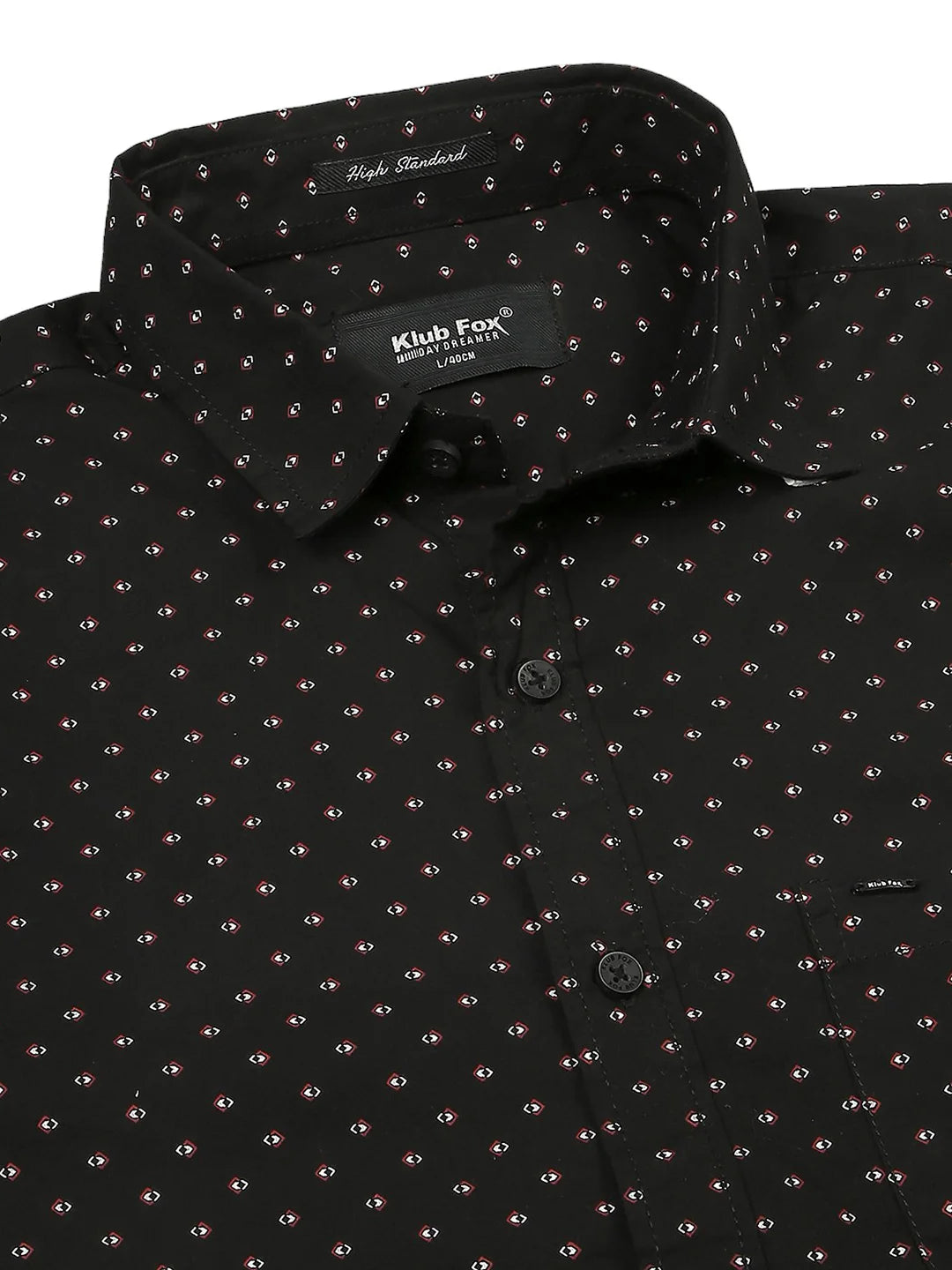 Black Printed Dobby Shirt