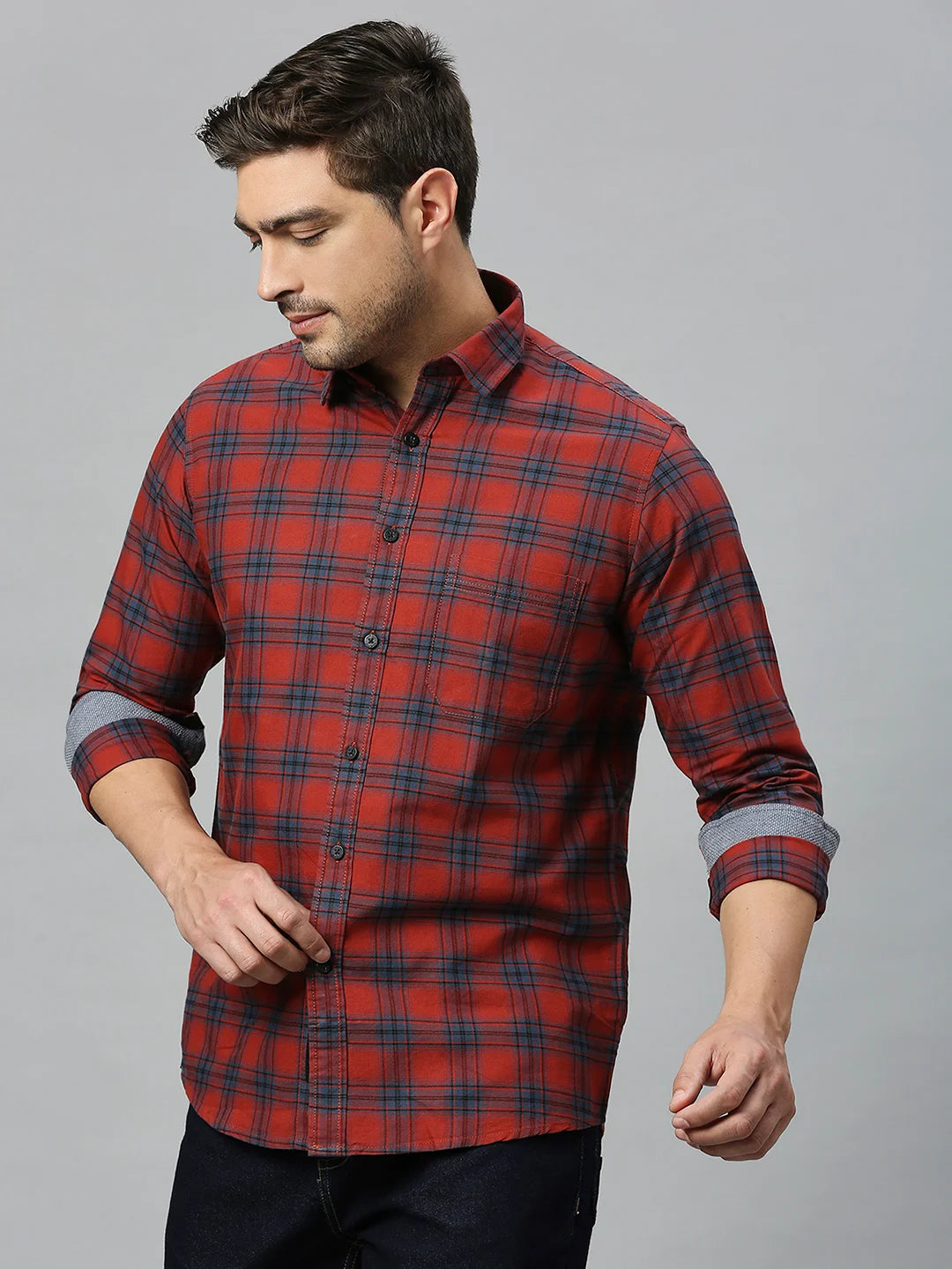 Maroon Checkered Shirt