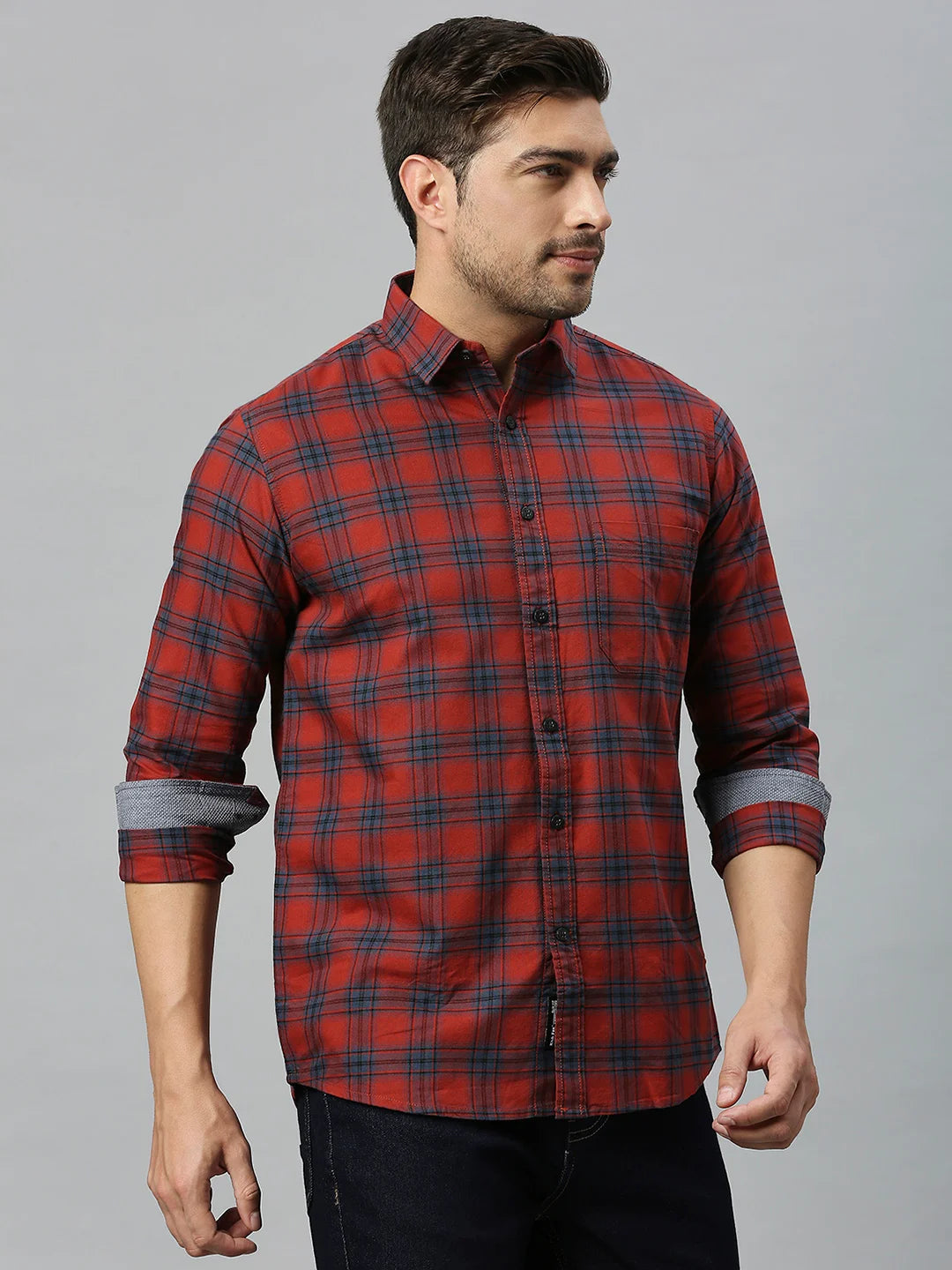 Maroon Checkered Shirt