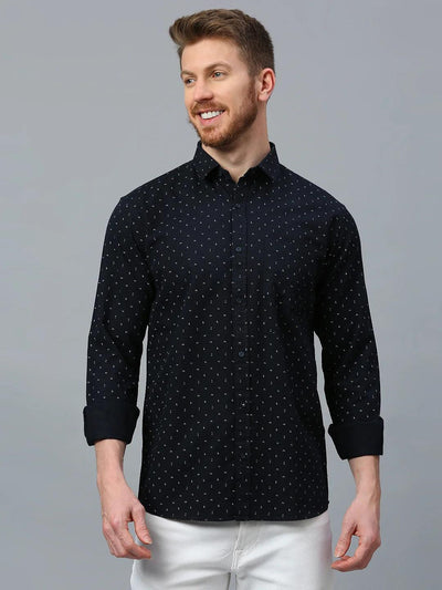 Navy Printed Shirt