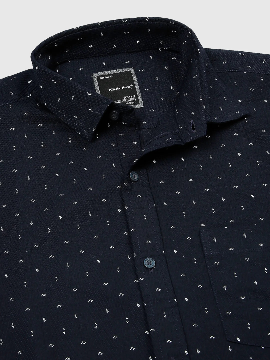 Navy Printed Shirt