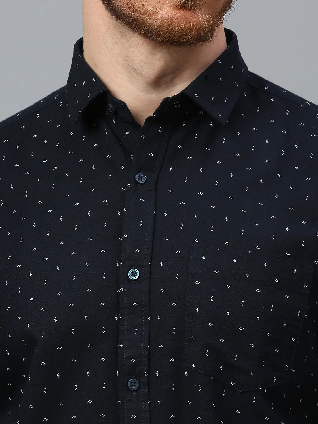 Navy Printed Shirt