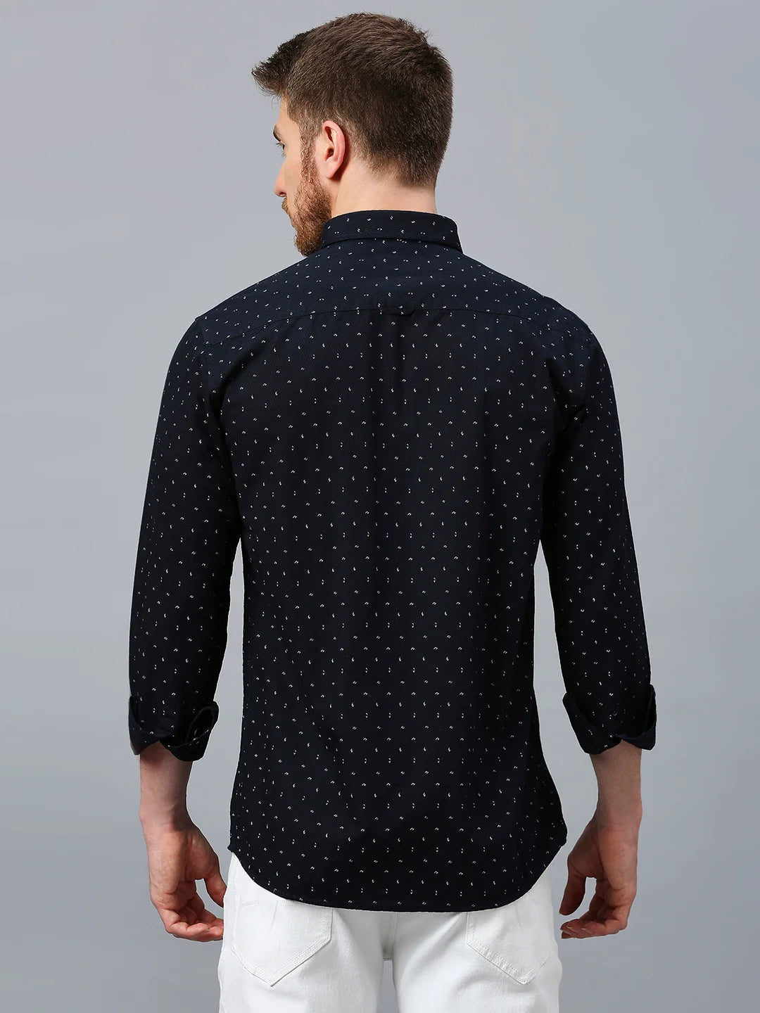 Navy Printed Shirt